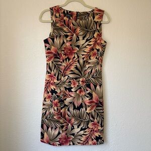 AGB Pink and Black Sleeveless Sheath Dress Cocktail